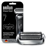 Braun Series 7 Electric Shaver Replacement Head, Easily Attach Your Shaver Head for a Shave as efficient as Day one, Compatible with New Generation Series 7 Shavers, 74S, Silver