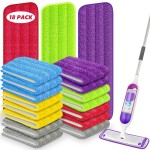 18 Pack Reusable Mop Pads Compatible with Swiffer PowerMop, Wood Floor Pads Microfiber Mop Replacement Refills Machine Washable for All Floor Surfaces