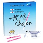 HEAL-CHECK 10 Count Pregnancy Tests with Cups, Bulk Pregnancy Test Strips for Detection at Home, Over 99% Accuracy, Individually Wrapped Fertility Tests, Extra-Wide 5mm HCG Tests, Pruebas De Embarazo