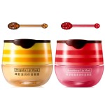 WFWJ 2 Pcs Lip Balm Honey Pot,Honey & Strawberry Lip Mask Propolis Moisturizing Lip Balm with Stick,Prevention Dry and Cracked Lip Scrubs,Exfoliator Lip Wrinkle Skin Care Products