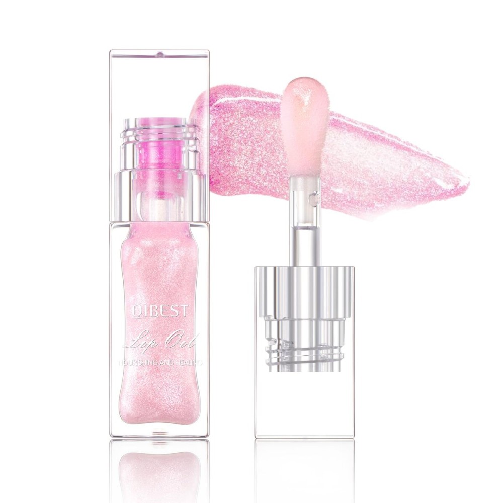 BANGFENG Magic Color Changing Moisturizing Lip Glow Oil Plumping Glimmer Glow Lipstick, Hydrating Lip Gloss Lip Balm Transparent Lip Care, Long Lasting Moisturizing Non-sticky Fresh Texture Lip Oil
