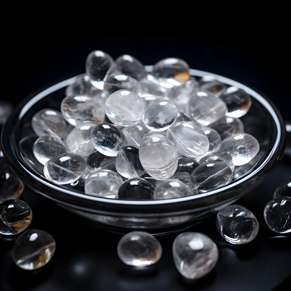 SigMntun Polished Clear Quartz Crystals - 72 Pcs, 0.5 10 oz Handpicked Natural Tumbled Gemstones Rocks, Pebbles for Reiki, Chakra, Healing Home Decor