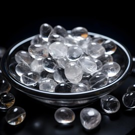 SigMntun Polished Clear Quartz Crystals - 72 Pcs, 0.5 10 oz Handpicked Natural Tumbled Gemstones Rocks, Pebbles for Reiki, Chakra, Healing Home Decor