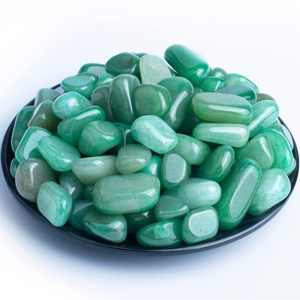 SigMntun Polished Aventurine Crystals - 72 Pcs, 0.5 10 oz Handpicked Natural Tumbled Gemstones Rocks, Pebbles for Reiki, Chakra, Healing Home Decor