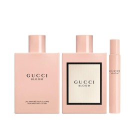 Gucci Bloom 3-Piece Set for Women, (3.4 Oz Eau De Parfum Spray + 3.4 Oz Perfumed Body Lotion+ 0.33 Oz Eau De Parfum Spray)