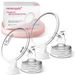 Nenesupply 15mm 2 pc Flanges Duckbill Valves Compatible with Spectra S2 S1 9 Plus Synergy Gold Breastpump Replacement to Spectra Pump Parts Flange Accessories Wide Mouth Work with Backflow Protector