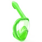 Kids Snorkel Mask Full Face, Snorkeling Gear for Kids 2-14 with Camera Mount, 180 Degree Panoramic View Snorkeling Set Anti-Fog Anti-Leak (Green)