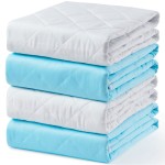 KANECH Washable Waterproof Incontinence Bed Pads - 30x34(4Pack) - Heavy Absorbency Reusable Underpads for Adults, Elderly and Kids - Slip Resistant Mattress Protector