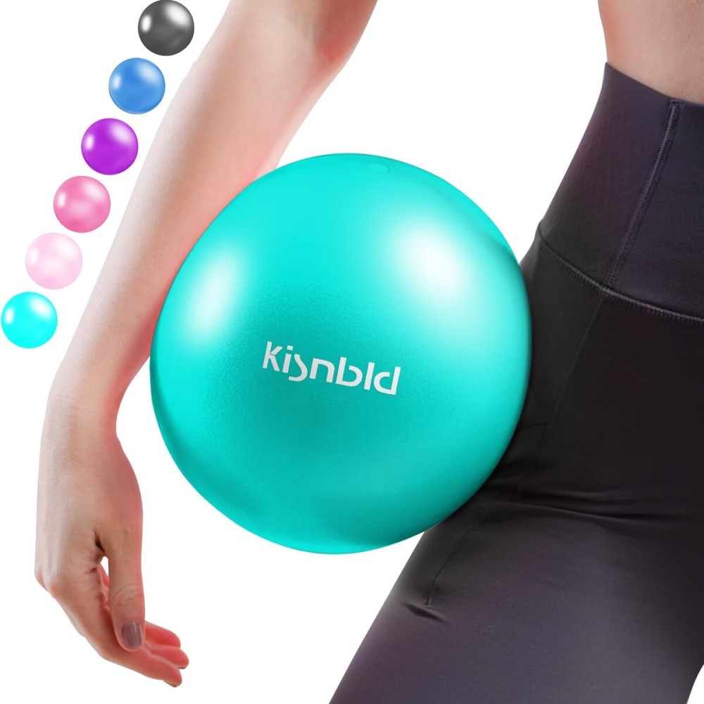 kisnbld Small Exercise Ball, 9 Inch Mini Pilates Ball, Anti Burst and Slip Resistant Mini Yoga Ball for Stability, Fitness, Physical Therapy, Stretching & Core Strength Workout at Home Gym & Office