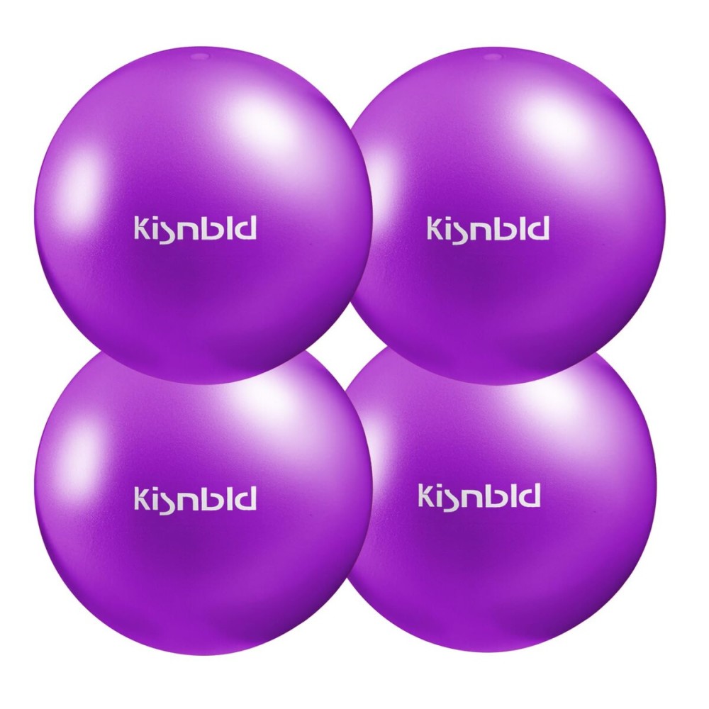 kisnbld Small Exercise Ball, 9 Inch Mini Pilates Ball, Anti Burst and Slip Resistant Mini Yoga Ball for Stability, Fitness, Physical Therapy & Stretching Workout at Home Gym & Office(4 Mistyrose)