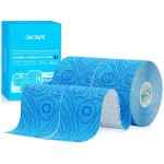OK TAPE PRO Kinesiology Tape, 2inch x Long Roll 16ft Free Cut Tape, Elastic Athletic Tape Therapeutic Latex Free, 2 Rolls Blue+Blue