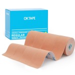 OK TAPE Regular Kinesiology Tape (4 Pack), Original Cotton Athletic Tape for Support Muscle Joint Knee, Sports Waterproof Tape Uncut Strips Latex Free, Hypoallergenic, 2in16.4ft - Beige