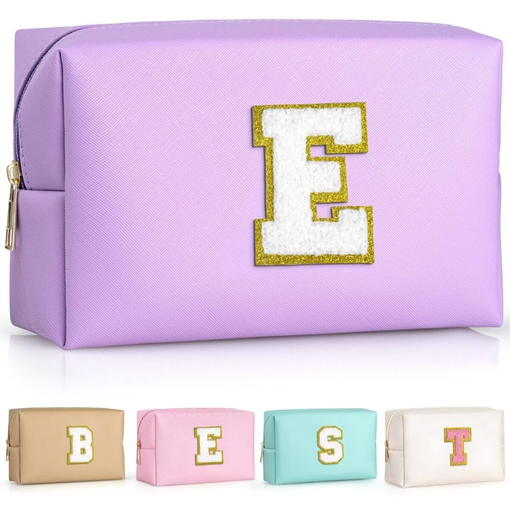 TOPEAST Gifts for Mom - Personalized Makeup Bag, Purple, Cosmetic Case