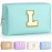 TOPEAST Personalized Birthday Gifts for Women, Preppy Patch Makeup Bag, Chenille Letter Pouch Cosmetic Bag, Travel Organizer, Birthday Gifts for Friends, Cute Stuff (Blue L)