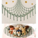 mirolam Stuffed Animal Hammock - Large Stuffed Animal Net Corner - Hanging Stuff Animal Storage Organizer For Plush Plushie Display Room Bedroom Boho Decor