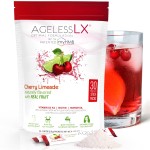 AgelessLX Powder Supplement for Women - with HMB Collagen Enhancer Plus Vitamin D3 with K2, Horsetail and Biotin for Lean Muscle and Stronger Hair and Nails - 30 Powder Packets, Cherry Limeade