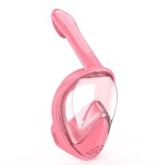 Kids Snorkel Mask Full Face, Snorkeling Gear for Kids 2-14 with Camera Mount, 180 Degree Panoramic View Snorkeling Set Anti-Fog Anti-Leak (Pink)