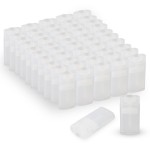 Xiboya textile 100PCS 15ML Transparent Empty Oval Deodorant Lip Lipstick Balm Tubes Containers for DIY Homemade Crayon Chapstick Holder