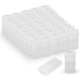 Xiboya textile 100PCS 15ML Transparent Empty Oval Deodorant Lip Lipstick Balm Tubes Containers for DIY Homemade Crayon Chapstick Holder