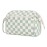 Narwey Checkered Makeup Bag Women Wide-open Make up Bag Travel Cosmetic Bag Organizer Toiletry Bag for Cosmetics Toiletries Accessories (Mint Green Checkerboard)