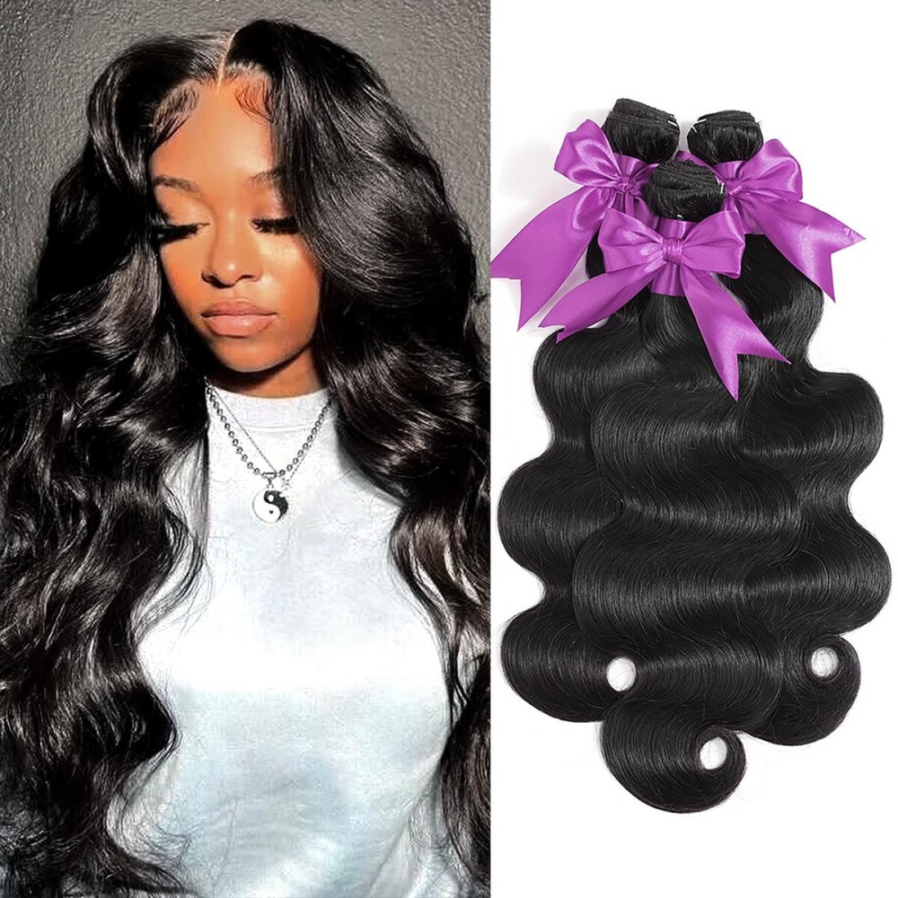BEANATASHA 12A Human Hair Bundles 18 18 18 Inch Body Wave Bundles Human Hair 100% Unprocessed Brazilian Virgin Weave 3 Bundles Deals