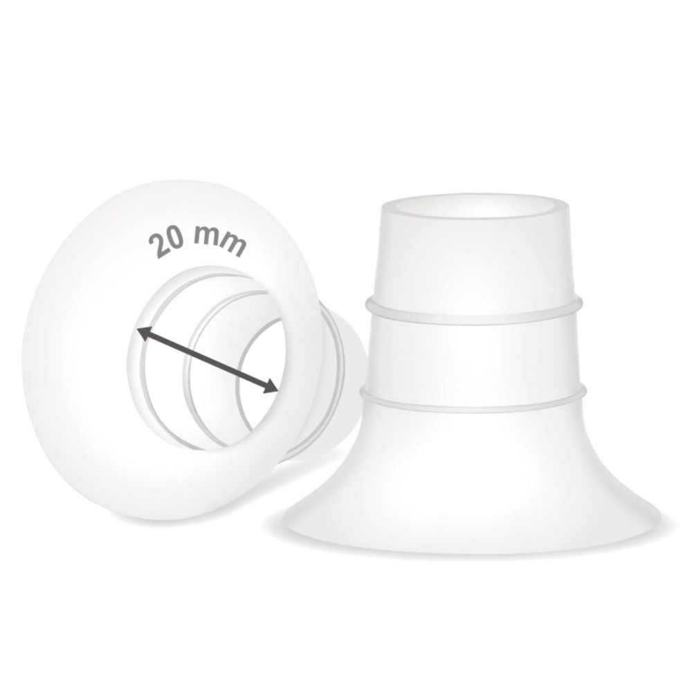 Maymom 20 mm Flange Insert Compatible with Elvie Single/Double Electric, Elvie Stride Cup (24mm), Compatible with Medela PersonalFit Flex Shield, Not Original Elvie Replacement Parts