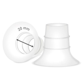 Maymom 20 mm Flange Insert Compatible with Elvie Single/Double Electric, Elvie Stride Cup (24mm), Compatible with Medela PersonalFit Flex Shield, Not Original Elvie Replacement Parts