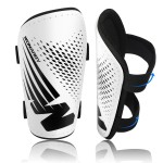 Shin Guards Soccer Youth Kids - Shin Guard for Boys Girls Teenagers 2-18 Years Old - Football Shin Pads Protection Equipment with Adjustable Straps - White, XS