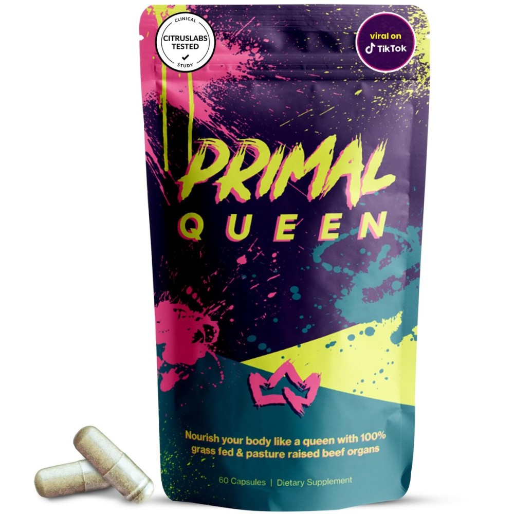 Primal Queen Female-Optimized Beef Organ Superfood Supplement (Beef Liver, Kidney, Heart, & 3 More) - 100% Grass Fed, Pasture Raised - 3rd Party & Clinically Tested