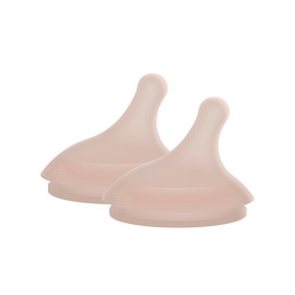 Suavinex Zero.Zero Dense Flow Asymmetrical Silicone Nipple, 2 Pack (6m+), Deep