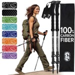 Hiker Hunger Carbon Fiber Trekking Poles | Collapsible Walking Sticks for Travel | Walking Poles for Women | Hiking Poles for Men | Hiking Sticks | Walking Stick - Black EVA Foam