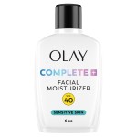Olay Complete+ Face Moisturizer with Sunscreen SPF 40, For Sensitive Skin, Broad Spectrum Sun Protection, Fragrence-Free - No White Cast on All Tones, Nourishes Moisture Barrier - Ceramides, 6 Oz