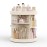 Rosoenvi Rotating Makeup Organizer, 360 Spinning Skincare Organizers, Adjustable Layer Cosmetic Storage Lazy Susan Makeup Organizers for Dresser Bathroom, Large, Beige