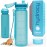 Hydracy Water Bottle with Time Marker - 500 ml 17 Oz BPA Free Water Bottle - Leak Proof & No Sweat Gym Bottle with Fruit Infuser Strainer - Ideal for Fitness or Sports & Outdoors