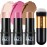 Lezero 3Pcs Contour Stick Makeup Kit, Shades with Highlighter, Blush and Bronzer Stick for Sculpt the Face and All Skin Type, Long Lasting, Smooth, Dewy & Matte Finish, 1 LIGHT FAIR