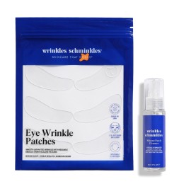Wrinkles Schminkles Under Eye Wrinkle Starter Pack - Set of Reusable Under Eye Wrinkle Patches (3 pairs) + Silicone Patch Cleanser (2 oz) for Smoother Under Eyes & Fresh Look