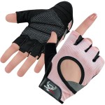 BEAST RAGE Fingerless Workout Gloves with Palm Protection, Breathable and Lightweight Gym Gloves for Weightlifting, Cycling, Pull Up (Pink, XL)