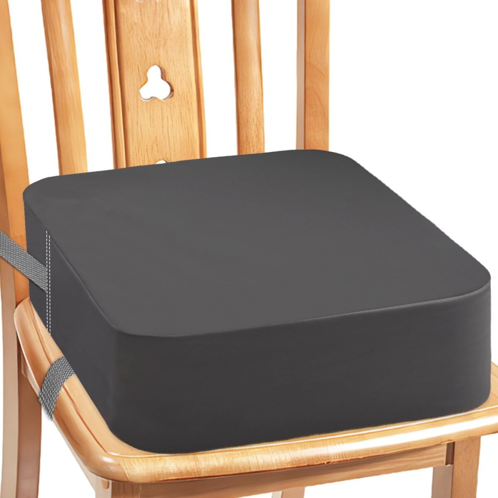 Booster Seat for Kitchen Chair - Toddler Non-Slip Portable Height Increasing Strong Support Seat Cushion PU Easy to Clean Detachable Washable Booster Seat for Dining Table