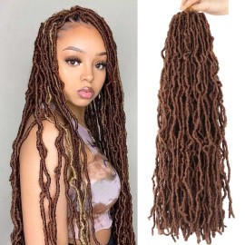 Soft Locs 24 Inch 8 Packs Faux Locs Crochet Hair for Butterfly Locs Distressed Locs Crochet Hair for Women (24 Inch(Pack of 8), 30)