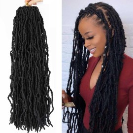 8 Packs 24 Inch Faux Locs Crochet Hair for Butterfly Locs Distressed Soft Locs Crochet Hair for Women (24 Inch(Pack of 8), 2)