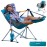 KingCamp Hammock Chair with Footrest, Swinging Portable Folding Camping Chairs for Adults MAX 400lbs Heavy Duty Foldable Oversized Rocker with Cup Holder Pillow for Outdoor Beach Patio Sport Lawn