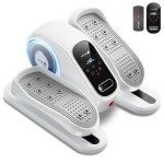 Under Desk Elliptical Machine, Electric Leg Exerciser for Seniors, Quiet & Portable Electric Seated Eclipse Exercise Training Machine with Remote, 12 Level Speeds & Mute Function, Manual & Auto Mode