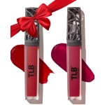 The Lip Bar - Nonstop Liquid Matte Lipstick Mini 2-Pack, Bawse Lady (Blue Red) + Rich Auntie (Deep Berry) - High Pigment - One Swipe - Long Lasting - Jojoba Oil & Vitamin E - Vegan - .05 fl oz each