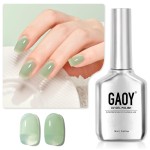 GAOY Jelly Gel Nail Polish, 16ml Sheer Green Translucent Soak Off Gel Polish, UV Light Cure for Nail Art DIY, 2135 Light Jade
