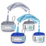 Zooawa Toddler Leash 2Pack, Toddler Kids Harness Anti Lost Wrist Link with Magnetic Lock, Reflective Safety Walking Harness Wristband Leashes for 2,3,4 Years Old Boys Girls, Blue+Gray