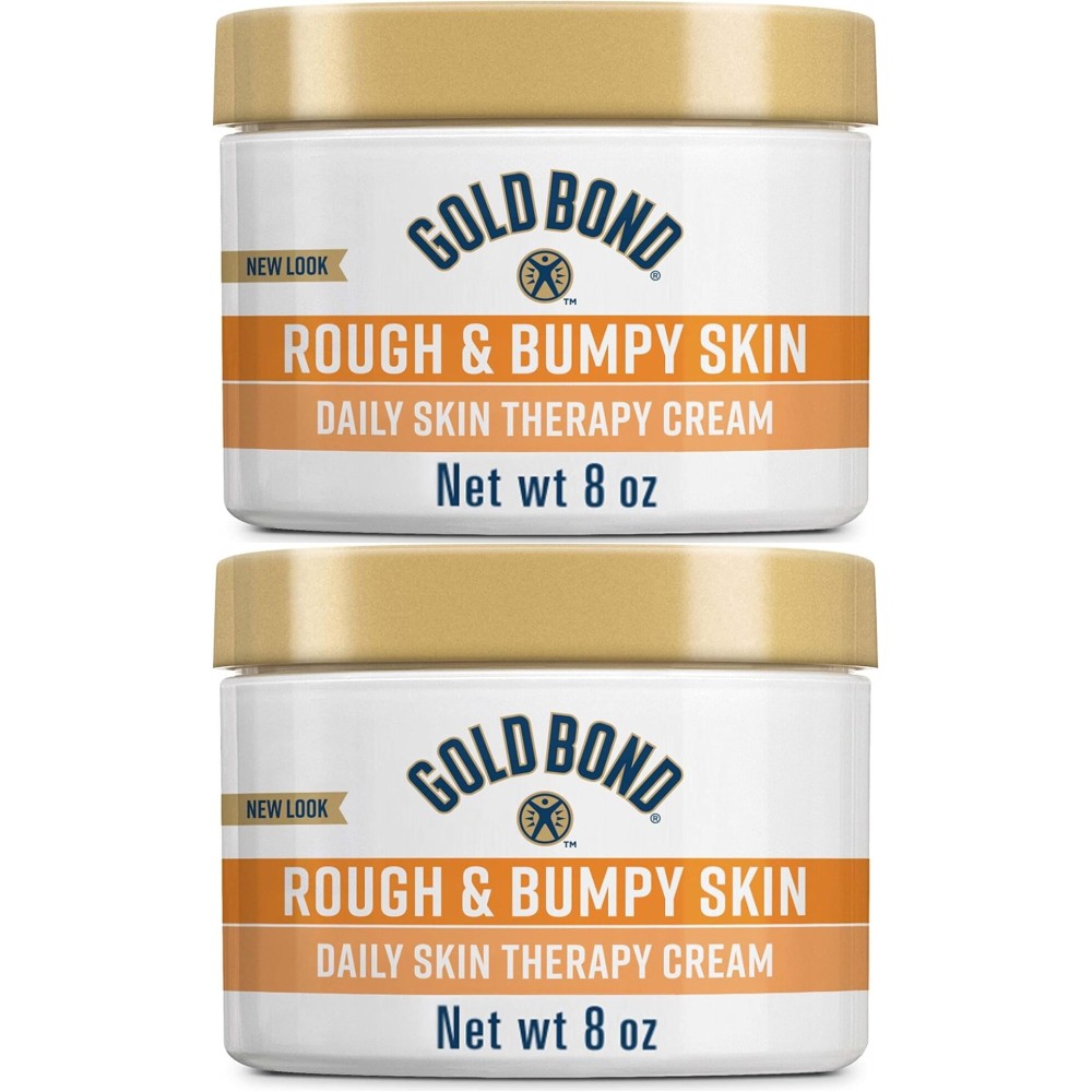 Gold Bond Ultimate Rough & Bumpy Daily Skin Therapy, 8 Ounce, Helps Exfoliate and Moisturize to Smooth, Soften, and Reduce The Appearance and Feel of Bumps and Rough Skin Patches - Pack of 2