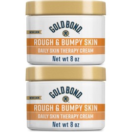 Gold Bond Ultimate Rough & Bumpy Daily Skin Therapy, 8 Ounce, Helps Exfoliate and Moisturize to Smooth, Soften, and Reduce The Appearance and Feel of Bumps and Rough Skin Patches - Pack of 2