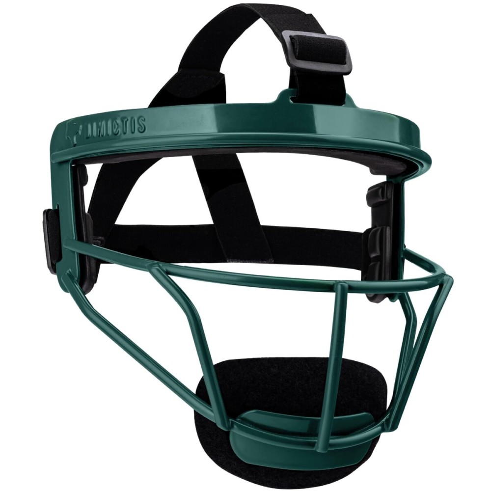 Dinictis Softball Face Mask, Lightweight, Comfortable, with Wide Field Vision, Durable and Safe Face Guards, Premium Protective Softball Fielder\'s Mask-Green-Child(S)