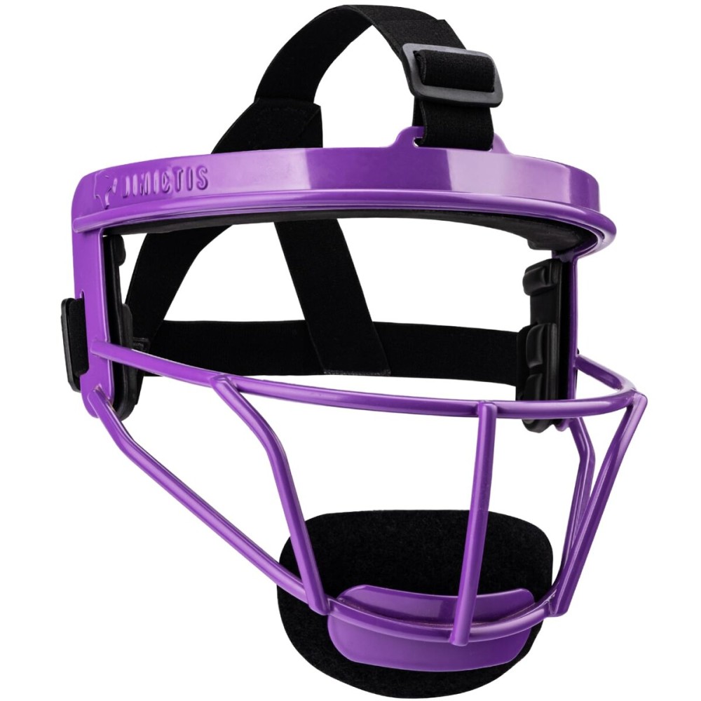 Dinictis Softball Face Mask, Lightweight, Comfortable, with Wide Field Vision, Durable and Safe Face Guards, Premium Protective Softball Fielder\'s Mask-Purple-Child(S)