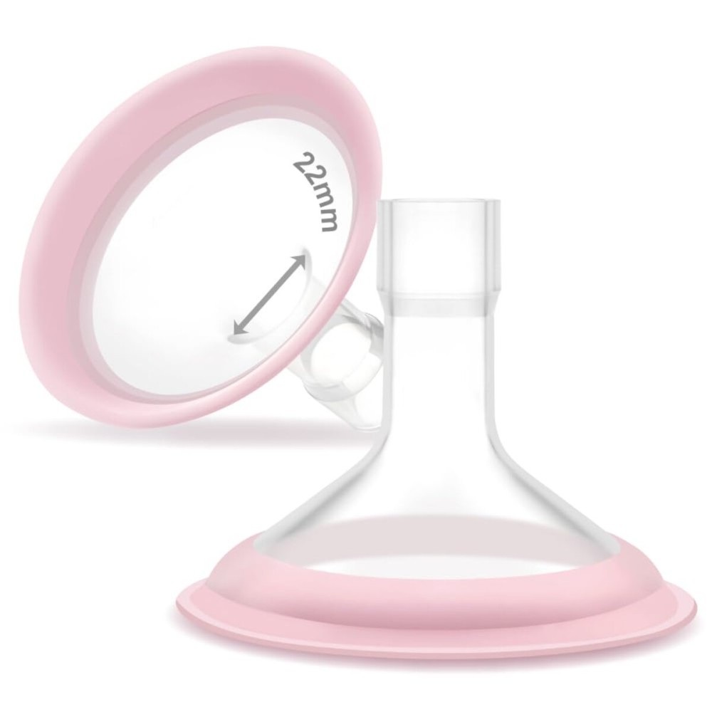 22mm Maymom MyFit Shields, Pano Series; Compatible with Medela Breast Pump- PersonalFit, Freestyle, Harmony, Maxi, Freestyle Flex Connector; Connect to Maymom Widemouth/Narrow Connector, 2pcs
